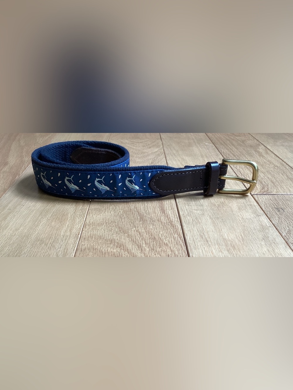 Vineyard Vines Boys’ Classic Canvas Marlin Belt | Navy | Size 26